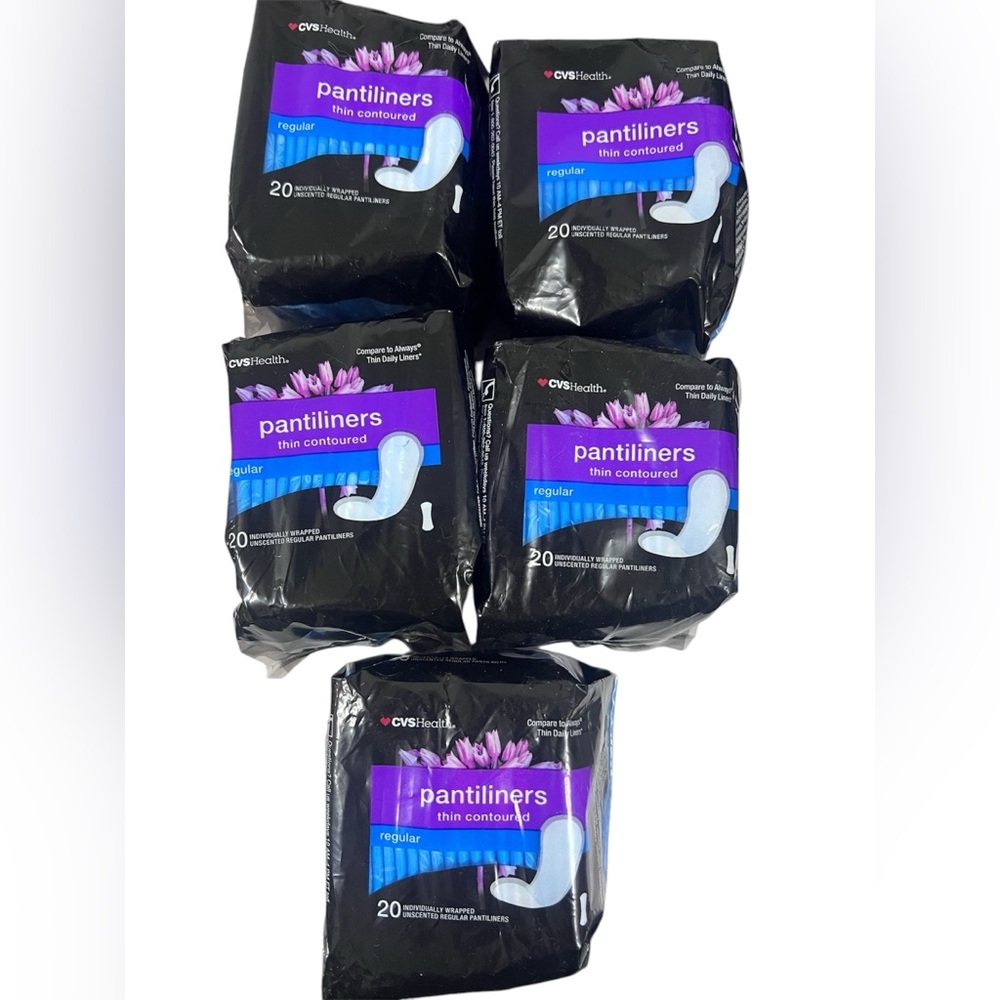 CVS Health Thin Pantiliners Regular Unscented 20ct Pack Of 5